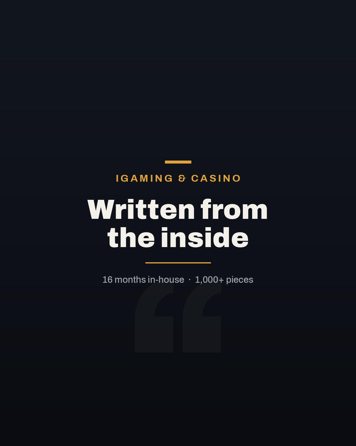 iGaming SEO content writer, CoinCasino page by Michael Morrow